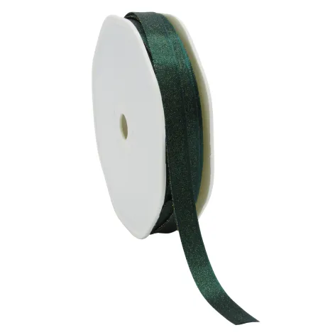 Double Faced Satin Ribbon; Luxury Sparkle Dark Green